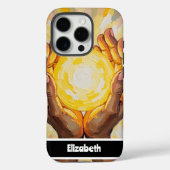 Gelbes Design mit Handgriffen Case-Mate iPhone Hülle (Rückseite)