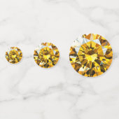 Gelbes Diamantmuster Konfetti (Rückseiten)