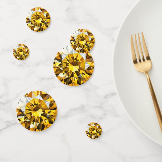 Gelbes Diamantmuster Konfetti (Gruppe)