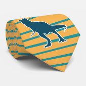 Gelbes Dinosaurier-T-rex-Jurassistisch Krawatte (Gerollt)