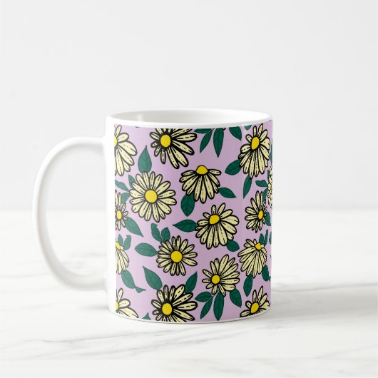 Gelbes Ditsy-Muster Kaffeetasse (Links)