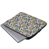 Gelbes Ditsy-Muster Laptopschutzhülle (Vorne Knopf)