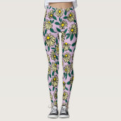 Gelbes Ditsy-Muster Leggings (Vorderseite)
