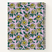 Gelbes Ditsy-Muster Notizblock (Rückseite)