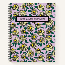 Gelbes Ditsy-Muster Notizblock