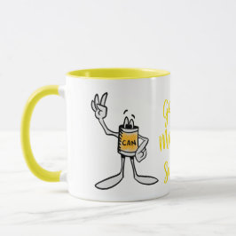 Gelbes Dosenkreatur-Kaffeetasse Tasse