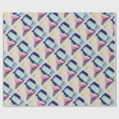 GELBES DRESS, ROTE SCHUHE, WRAPPPAPIER GESCHENKPAPIER (Flach)