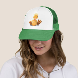 Gelbes Duckling Playful Trucker Hat Lächeln Truckerkappe