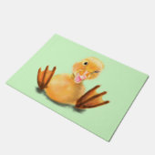 Gelbes Duckling Playful Wink Doormat Happy Lächeln Fußmatte (Schrägansicht)