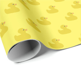Gelbes Ducky Gummi| irgendein Farbhintergrund Geschenkpapier