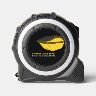 Gelbes Dumpster, Skip/Dumpster Maßband