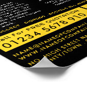 Gelbes Dumpster, Skip/Dumpster-Unternehmenswerbung Poster (Ecke)