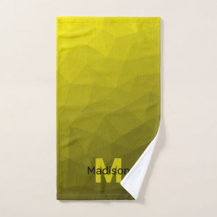 Gelbes dunkles Ombre geometrisches Mesh-Muster Mon Handtuch