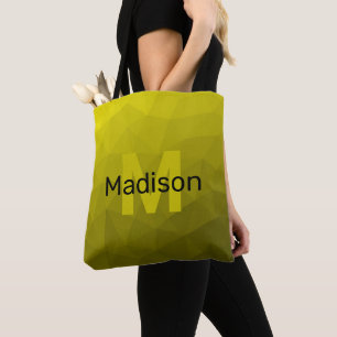 Gelbes dunkles Ombre geometrisches Mesh-Muster Mon Tasche