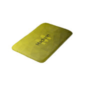 Gelbes dunkles Omergeometrie-Maschenmuster Monogra Badematte (Schrägansicht)