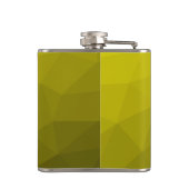 Gelbes dunkles Omergeometrie-Maschenmuster Monogra Flachmann (Rückseite)