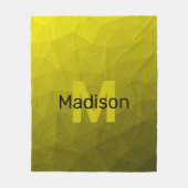 Gelbes dunkles Omergeometrie-Maschenmuster Monogra Fleecedecke (Vorderseite)