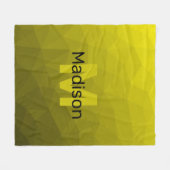 Gelbes dunkles Omergeometrie-Maschenmuster Monogra Fleecedecke (Vorderseite (Horizontal))