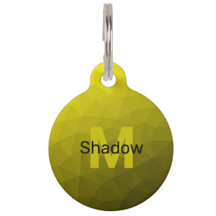 Gelbes dunkles Omergeometrie-Maschenmuster Monogra Haustiermarke