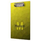 Gelbes dunkles Omergeometrie-Maschenmuster Monogra Klemmbrett (Links)