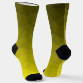 Gelbes dunkles Omergeometrie-Maschenmuster Monogra Socken (Gewinkelt)
