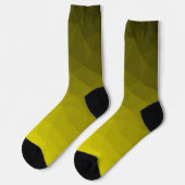 Gelbes dunkles Omergeometrie Socken (Linkes Detail)