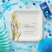 Gelbes düsterfarbenes Brautparty Pappteller (Party)