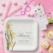 Gelbes düsterfarbenes Brautparty Pappteller (Party)