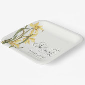 Gelbes düsterfarbenes Brautparty Pappteller (Gewinkelt)