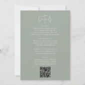 Gelbes, einfaches, geprägtes tropisches Blatt Einladung (Rückseite)