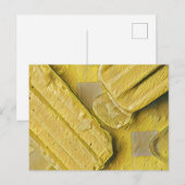 Gelbes Eiscreme-Wattebausch-Popsicle Postkarte (Vorne/Hinten)