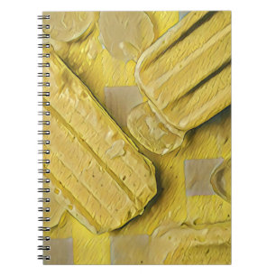 Gelbes Eiswaffel-Popsicle Notizblock