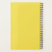 Gelbes, elbweißes Hochzeitsskript für benutzerdefi Planer (Rückseite)