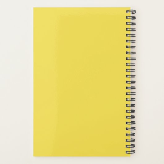 Gelbes, elbweißes Hochzeitsskript für benutzerdefi Planer (Rückseite)