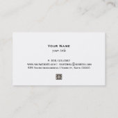 Gelbes elegantes geometrisches Innendesign Visitenkarte (Rückseite)