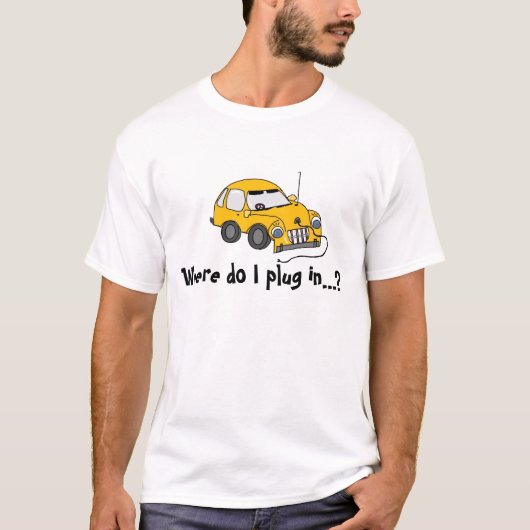Gelbes Elektroauto.. T - Shirt (Vorderseite)