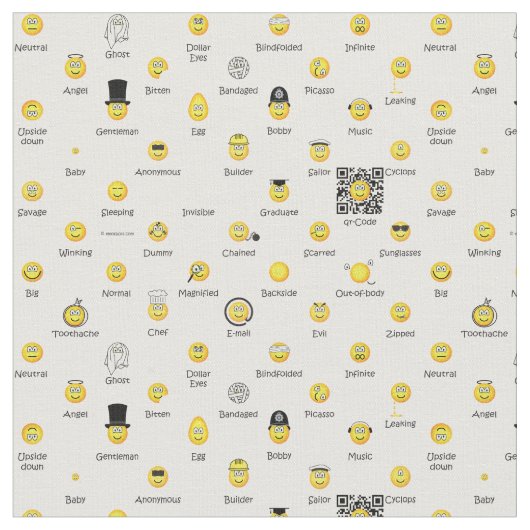 Gelbes Emoticons-Gewebe Stoff (Nahaufnahme)