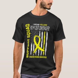 Gelbes Endometriose-Bewusstsein Urenkelin T-Shirt