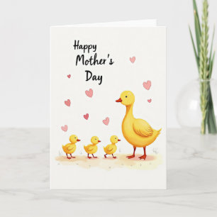 Gelbes Enten Muttertagskarte Karte