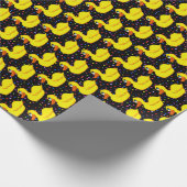 Gelbes Enten-Packpapier Geschenkpapier (Ecke)