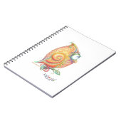 Gelbes Eulennotizbuch Notizblock (Linke Seite)