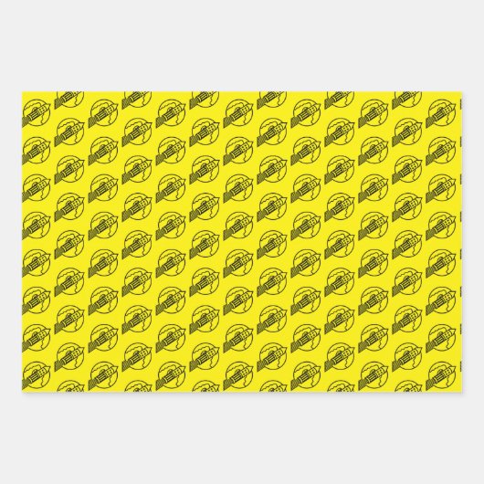 Gelbes F-15E-Strike-Adlerraketenquadron Geschenkpapier Set (Vorderseite 3)