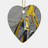 Gelbes Fahrrad Amsterdam Keramik Ornament (Links)