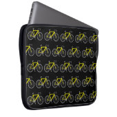 Gelbes Fahrrad auf Schwarz Laptopschutzhülle (Vorne Rechts)