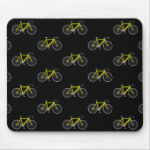 Gelbes Fahrrad auf schwarz Mousepad (Vorne)