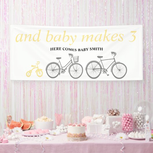 Gelbes Fahrrad Banner (Party)