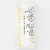 Gelbes Fahrrad Banner (Vertikal)