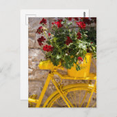 Gelbes Fahrrad Postkarte (Vorne/Hinten)