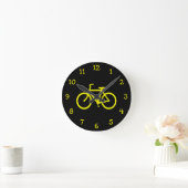 Gelbes Fahrrad Runde Wanduhr (Zuhause)