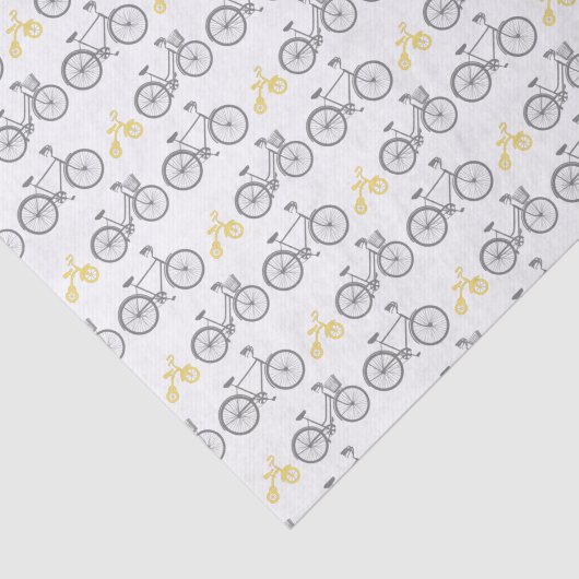 Gelbes Fahrrad Seidenpapier (Ausschnitt)
